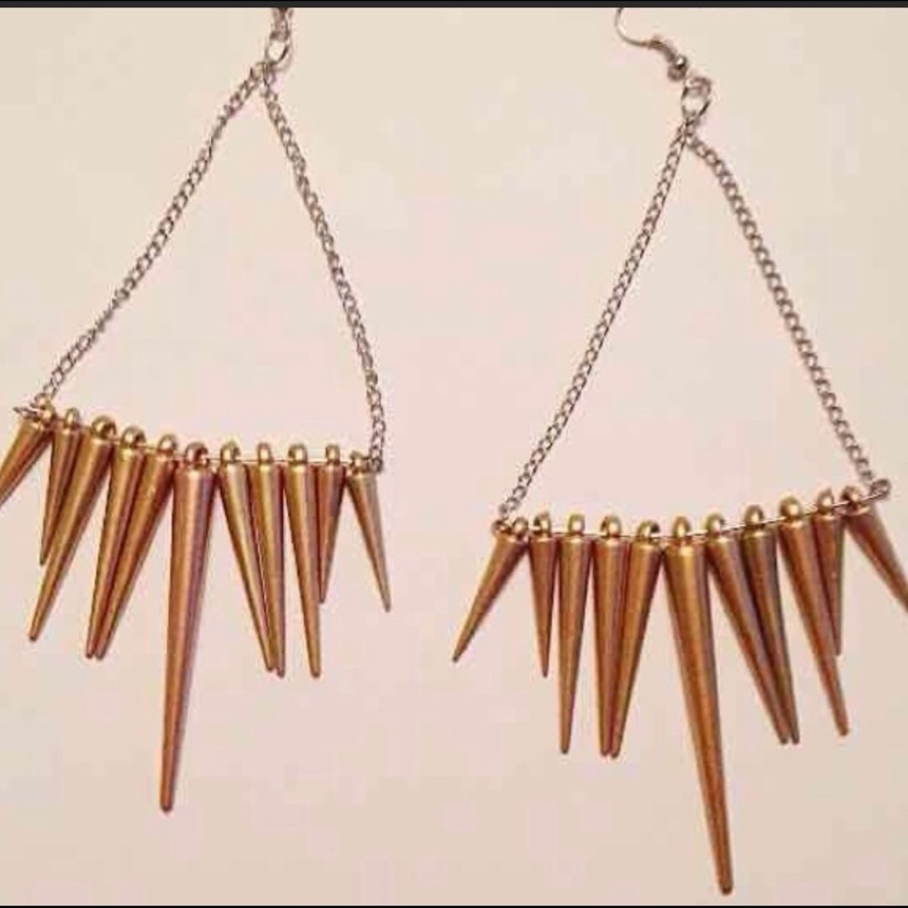 Silver Punk Spiked Earrings (NWT)